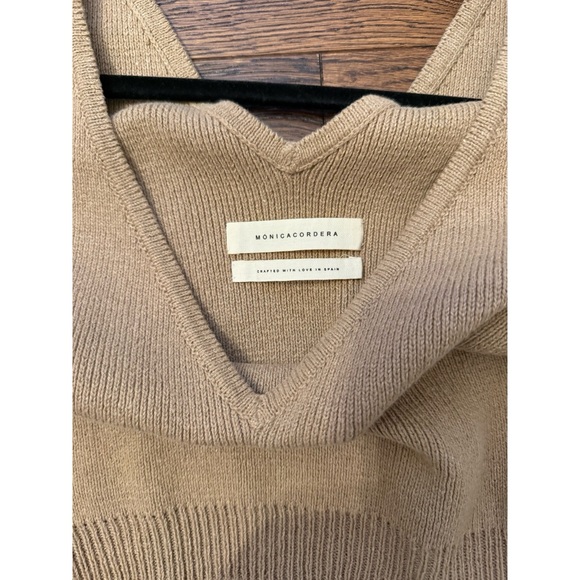 Cordera long knit top in camel - Picture 2 of 4